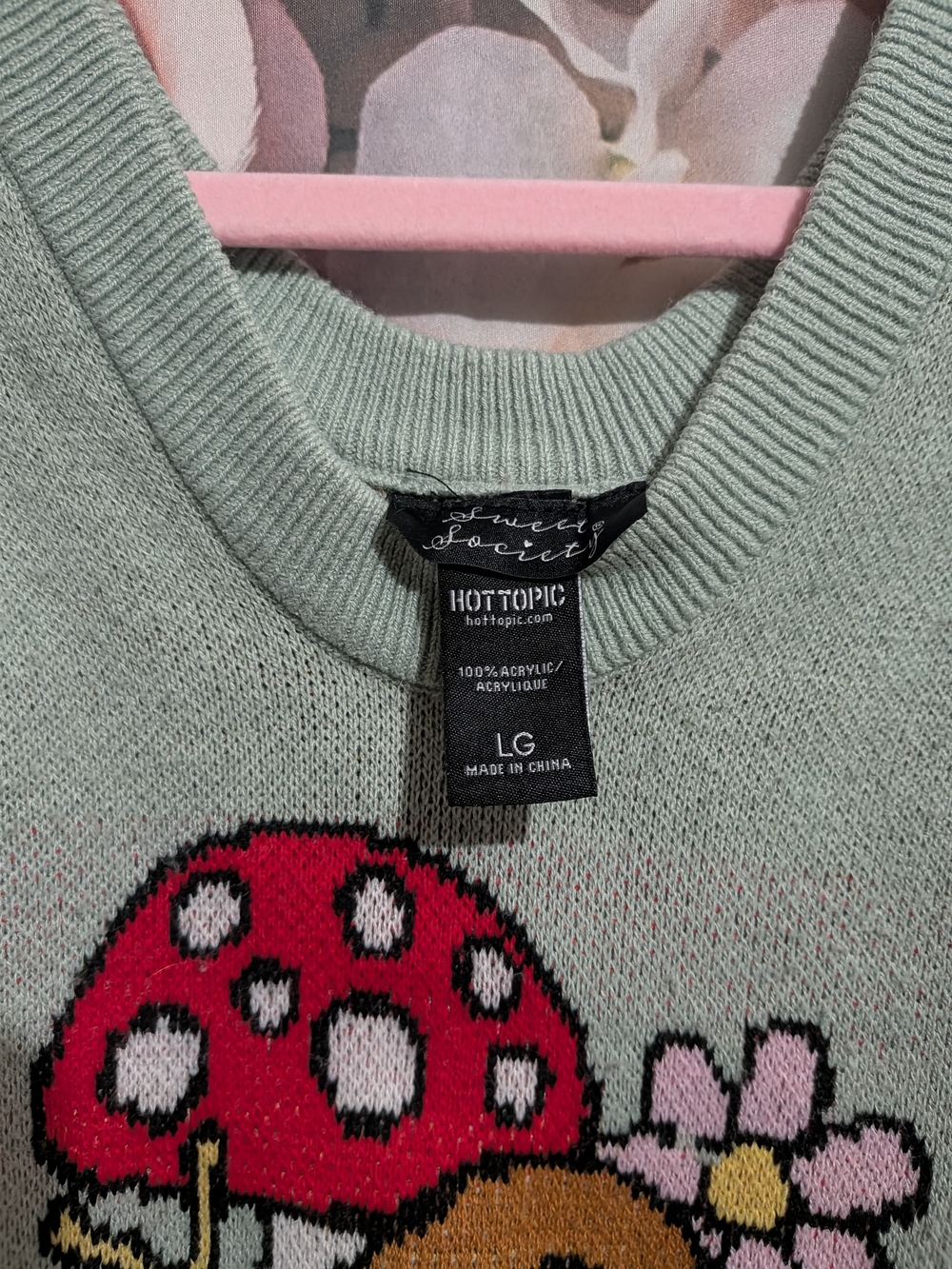 Hot Topic Mint Green & Pink Snail Mushroom Sweater Set - Picture 6 of 11